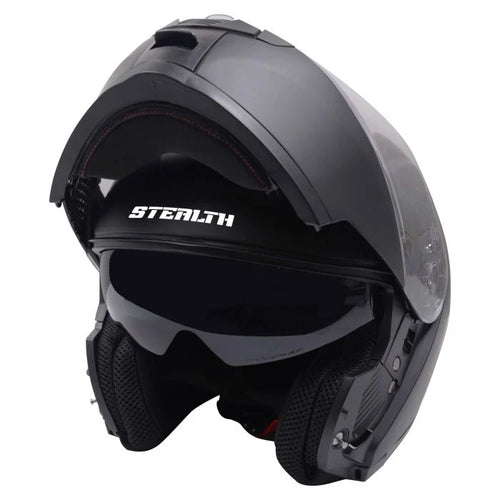 Stealth V159 Flip Road Helmet Plain White Gloss