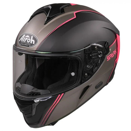 Airoh Spark Flow Helmet - Blue/Pink Matt