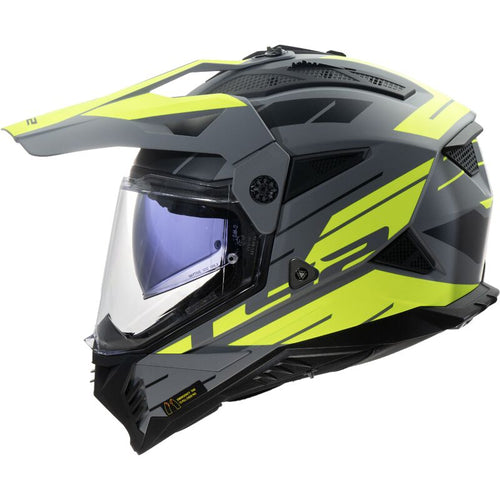 LS2 MX702 PIONEER II Namib Matt Grey/Hi-Vis Yellow