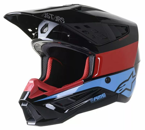 Alpinestars S-M5 Bond Gloss Black/Red/Cyan