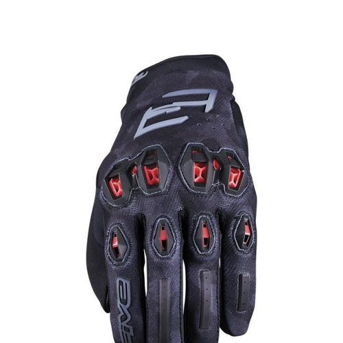 FIVE Stunt EVO 2 Camo Gloves - Black/Red