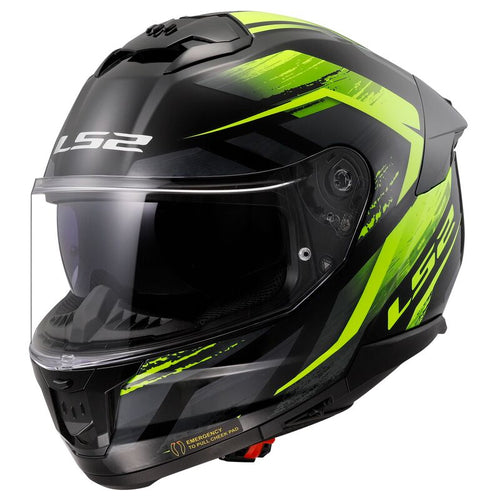 LS2 FF808 STREAM II Fury Black/Hi-Vis Yellow