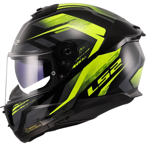 LS2 FF808 STREAM II Fury Black/Hi-Vis Yellow