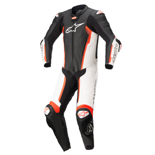 Alpinestars Missile V2 Leather Suit 1 Pc Black/White Red Fluo