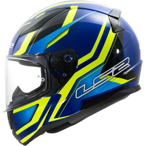 LS2 FF353 Rapid II Flitz High Vis Yellow/Blue Gloss