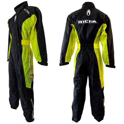 Richa Typhoon Rain Overall Black/Fluorescent Yellow