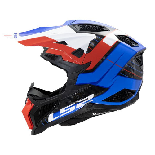 LS2 MX703 C X-FORCE Galuo Gloss White/Red/Blue