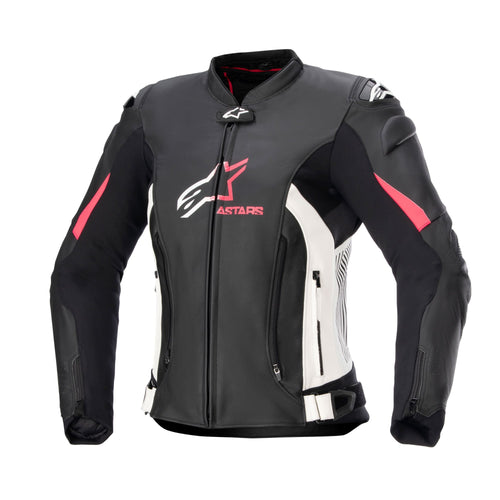 Alpinestars Stella GP Plus V4 Leather Jacket Black/White/Diva Pink