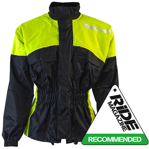 Richa Rain Warrior Jacket Black/Fluorescent Yellow