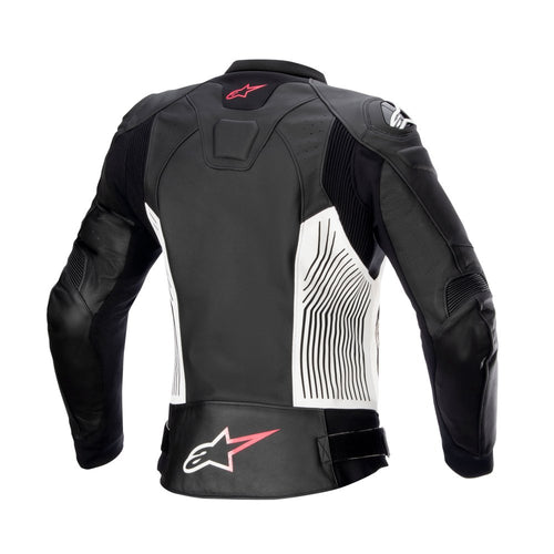 Alpinestars Stella GP Plus V4 Leather Jacket Black/White/Diva Pink