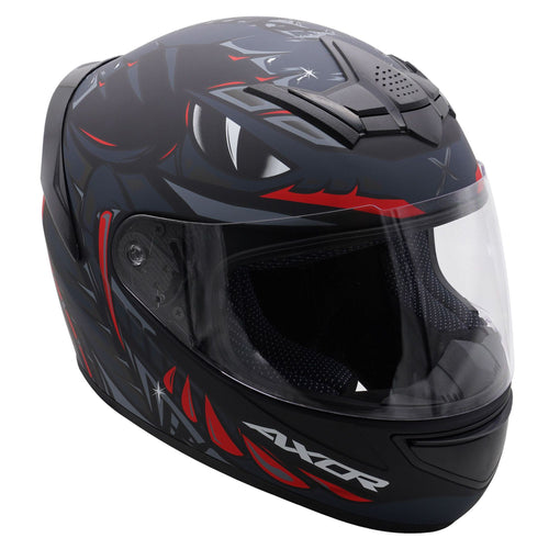 Axor Rage Full Face Helmet - Python Matt Black/Grey/Red