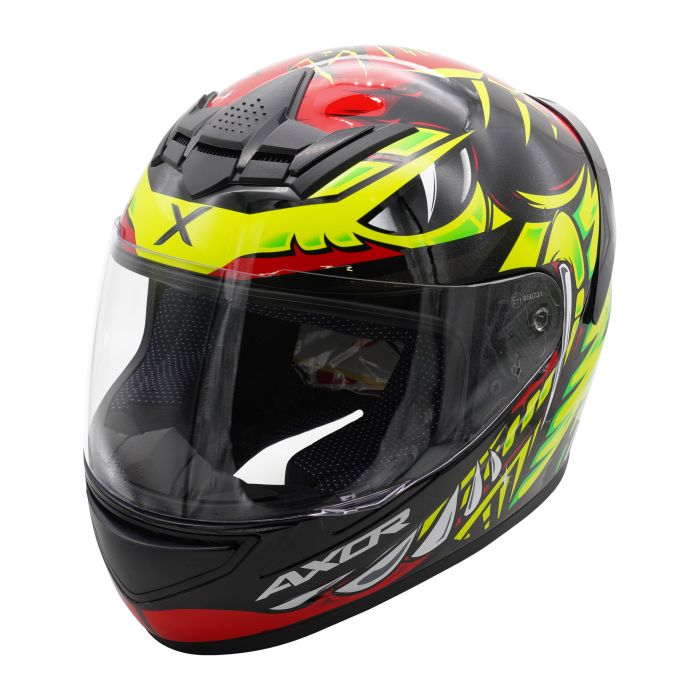 Axor Helmet Rage Full Face - Python Red Yellow Black Gloss - Bikerswear
