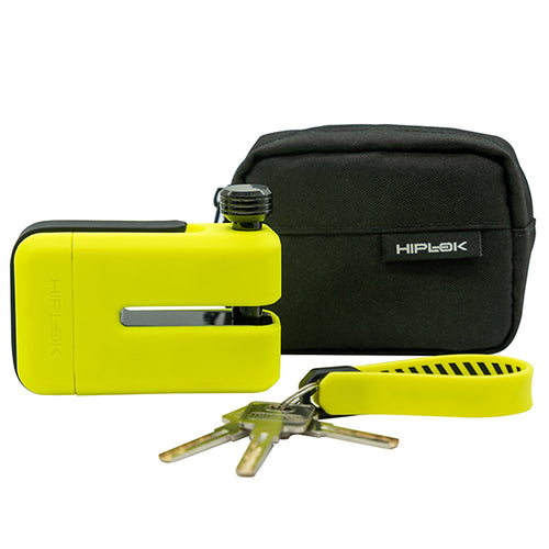 HIPLOK MD1000 DISC LOCK ALL Yellow Fluo + Carry Case