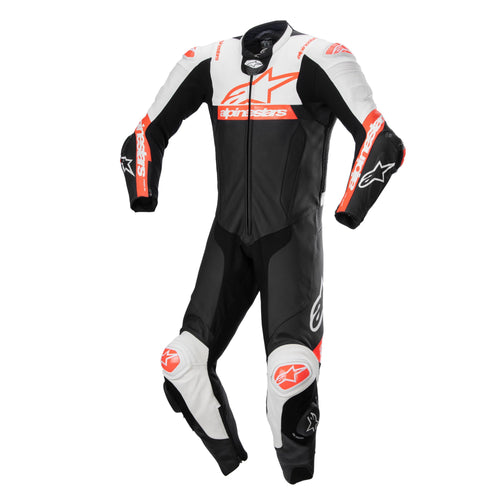 Alpinestars Missile V2 Ward 1 Pc Leather Suit Black/White/Red/Fluo