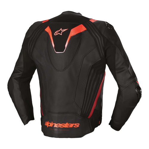 Alpinestars Missile V3 Ignition Leather Jacket Black/Red/Fluo Dark Red