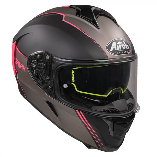 Airoh Spark Flow Helmet - Blue/Pink Matt