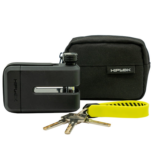 HIPLOK MD1000 DISC LOCK ALL BLACK + Carry Case