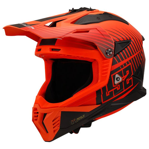 LS2 MX708 FAST II Duck Matt Hi-Viz Orange/Red
