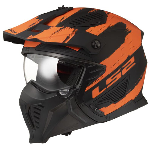 LS2 OF606 DRIFTER Mud Matt Black/Orange