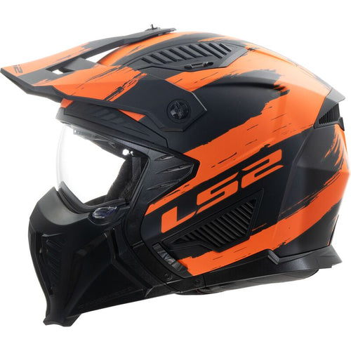 LS2 OF606 DRIFTER Mud Matt Black/Orange