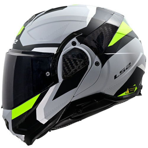 LS2 FF910 ADVANT II Matt Triple Light Grey/Hi-Viz Yellow