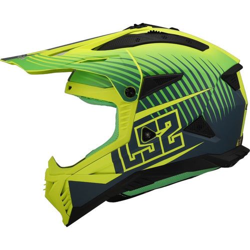 LS2 MX708 FAST II Duck Matt Hi-Viz Green/ Hi-Viz Yellow