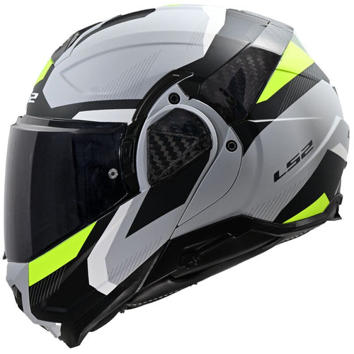 LS2 FF910 ADVANT II Matt Triple Light Grey/Hi-Viz Yellow