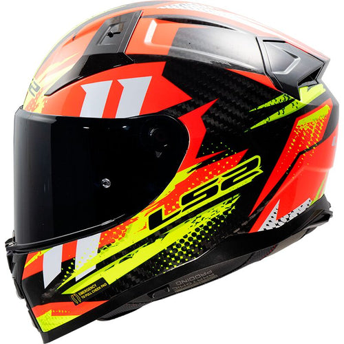 LS2 FF811 VECTOR II Carbon Tantic Red High-Viz Yellow