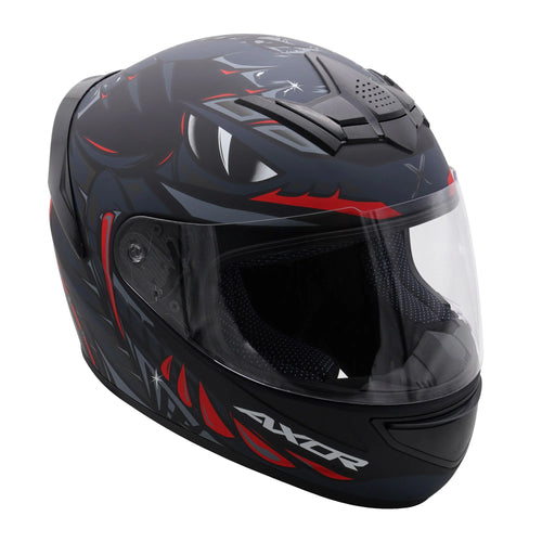 Axor Helmet Rage Full Face - Python Black Grey Red Matt