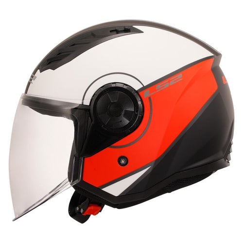 LS2 OF616 AIRFLOW II Cover Matt White Red