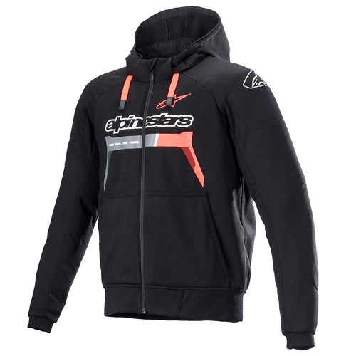 Alpinestars Chrome Ignition Hoodie Black/Red Fluo