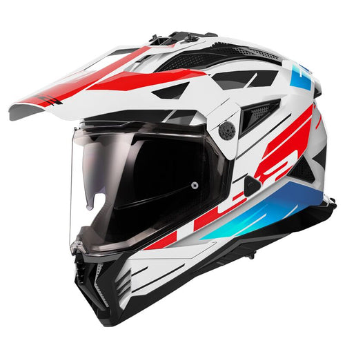 LS2 MX702 PIONEER II Namib Gloss White/Blue/Red