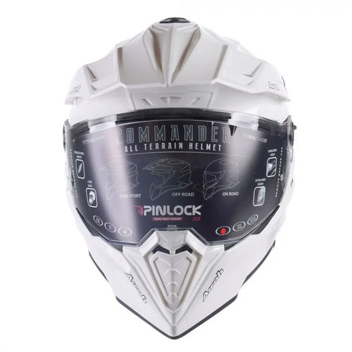 Airoh Commander Adventure Helmet - White Gloss