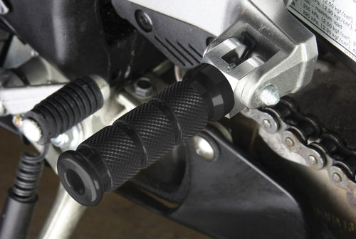 BikeTek Alloy Round Sports Footpegs Ducati Rider Black