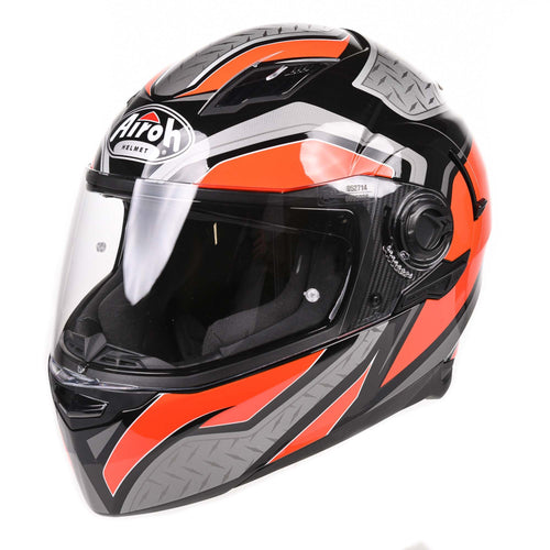 Airoh Helmet Movement S Full Face - Steel Orange Gloss