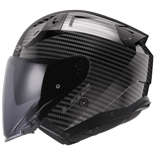 LS2 OF603 INFINITY II Carbon Solid Gloss Black/Grey