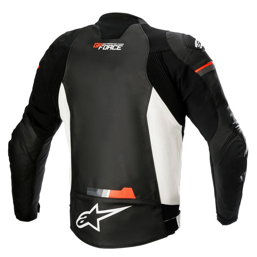 Alpinestars GP Force Leather Jacket Black/White/Red Fluo