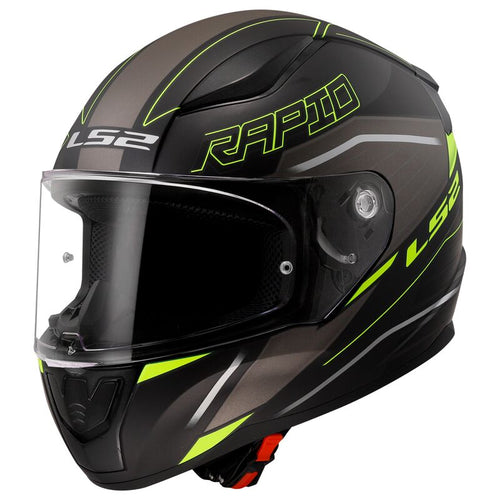 LS2 FF353 Rapid II Black Hi-Vis Yellow Matt