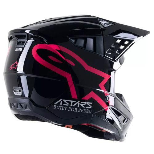 Alpinestars S-M5 Compass Gloss Black/Diva Pink