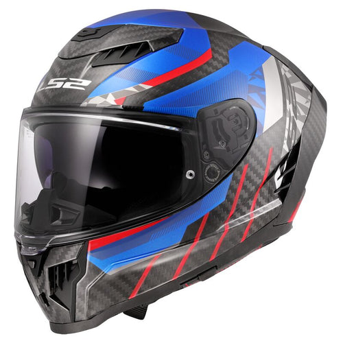 LS2 FF807 Dragon Trax Gloss Blue/Red