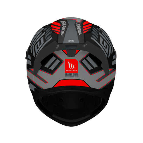 MT Braker SV Zebra B5 Matt Black Red