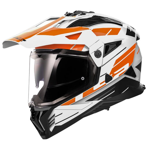 LS2 MX702 PIONEER II Namib Gloss White/Orange