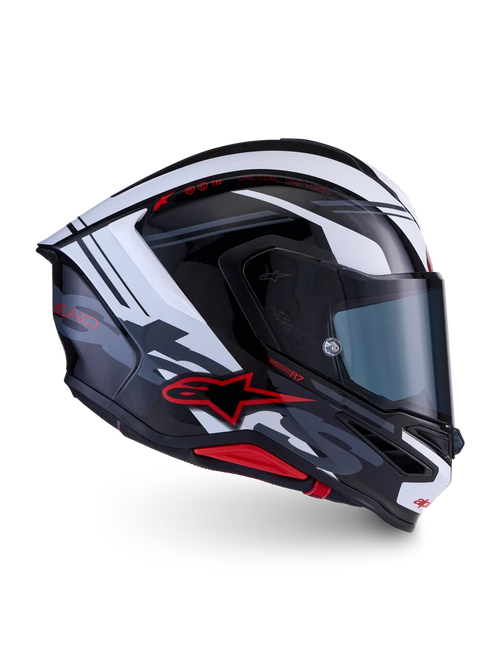 Alpinestars Supertech R7 A-Core Black White Red Helmet -Pre-order 16th October
