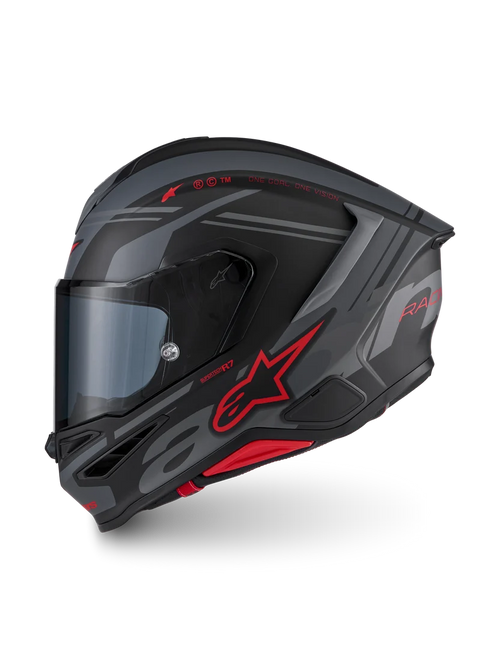 Alpinestars Supertech R7 A-Core Black Gray Red Matt Helmet -Pre-order 16th October