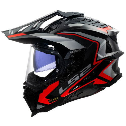 LS2 MX701 EXPLORER Carbon Frontier II Red