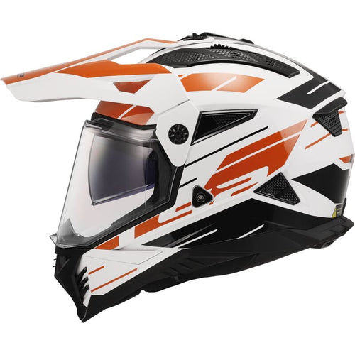 LS2 MX702 PIONEER II Namib Gloss White/Orange