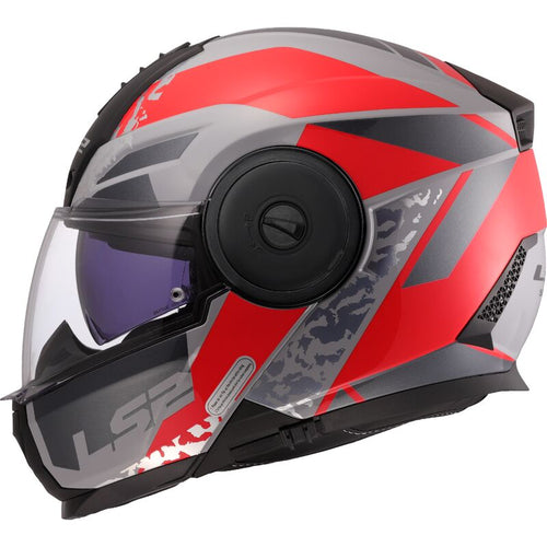 LS2 FF902 SCOPE II Oxyd Gloss Red/Grey
