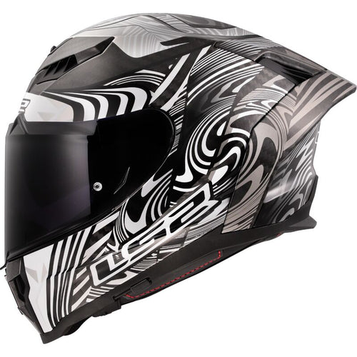 LS2 FF807 Dragon Trax Gloss Enthum Silver