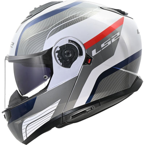 LS2 FF908 STROBE II Monza Gloss White/Blue/Red