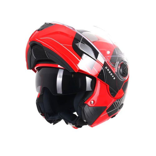 Airoh Specktre Flip-Front Helmet - Groove Red Gloss